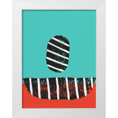 Colorful Isolation I White Modern Wood Framed Art Print by Moore, Regina