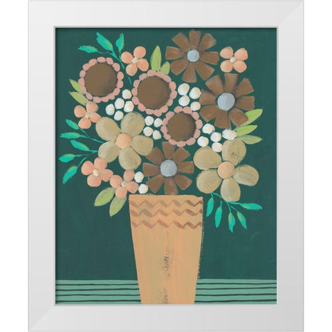 Flower Garden Bouquet I White Modern Wood Framed Art Print by Moore, Regina