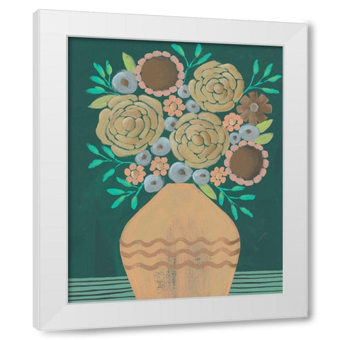 Flower Garden Bouquet II White Modern Wood Framed Art Print by Moore, Regina