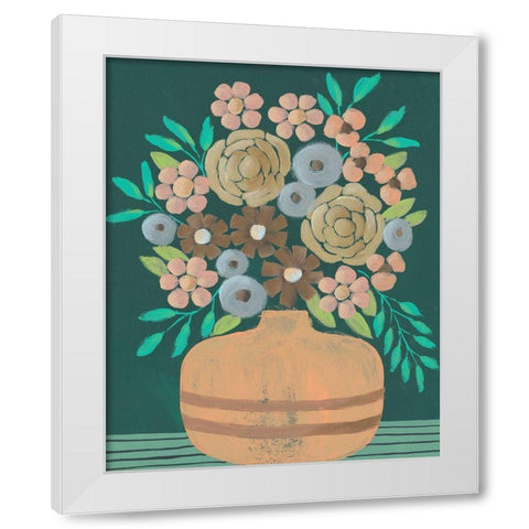 Flower Garden Bouquet III White Modern Wood Framed Art Print by Moore, Regina