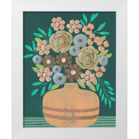 Flower Garden Bouquet III White Modern Wood Framed Art Print by Moore, Regina