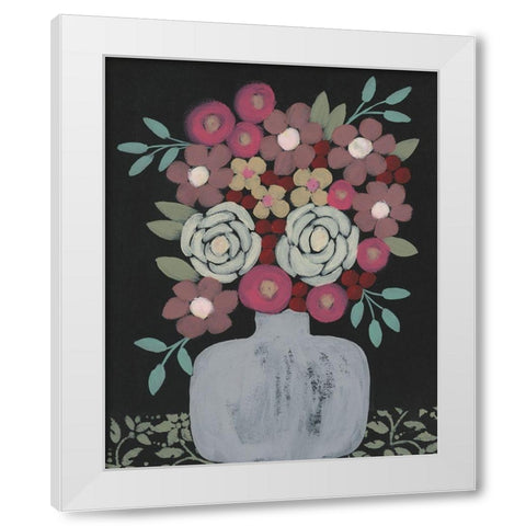 Bundle of Flowers I White Modern Wood Framed Art Print by Moore, Regina