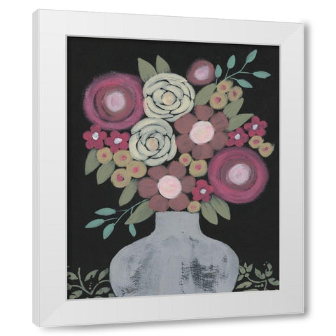 Bundle of Flowers II White Modern Wood Framed Art Print by Moore, Regina