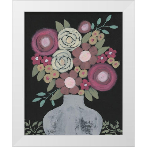 Bundle of Flowers II White Modern Wood Framed Art Print by Moore, Regina