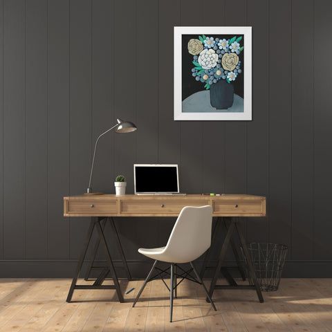 Gathering Floral I White Modern Wood Framed Art Print by Moore, Regina