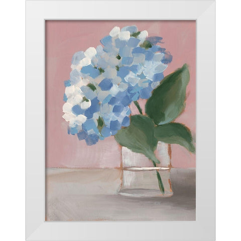 Single Hydrangea I White Modern Wood Framed Art Print by Moore, Regina