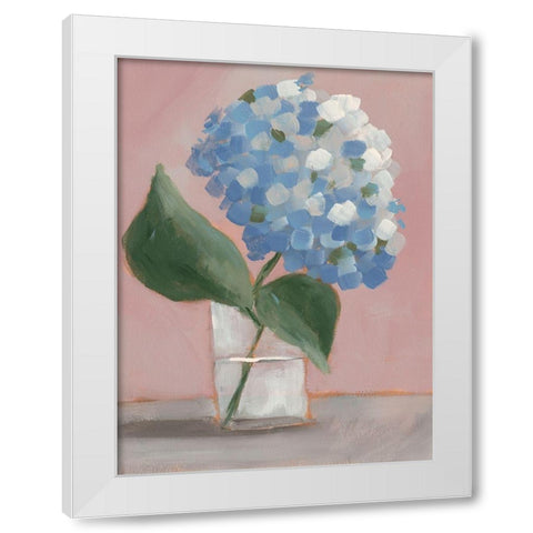 Single Hydrangea II White Modern Wood Framed Art Print by Moore, Regina