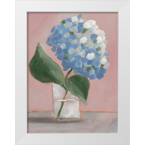 Single Hydrangea II White Modern Wood Framed Art Print by Moore, Regina