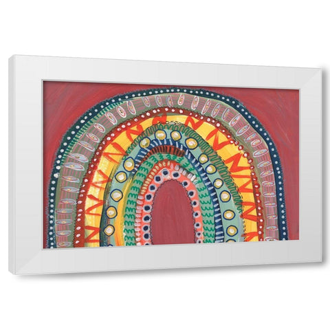 Boho Rainbow I White Modern Wood Framed Art Print by Moore, Regina