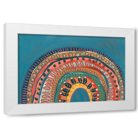 Boho Rainbow II White Modern Wood Framed Art Print by Moore, Regina