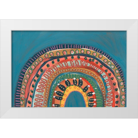 Boho Rainbow II White Modern Wood Framed Art Print by Moore, Regina
