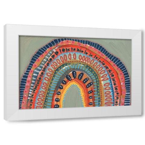 Boho Rainbow III White Modern Wood Framed Art Print by Moore, Regina