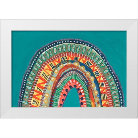 Boho Rainbow IV White Modern Wood Framed Art Print by Moore, Regina