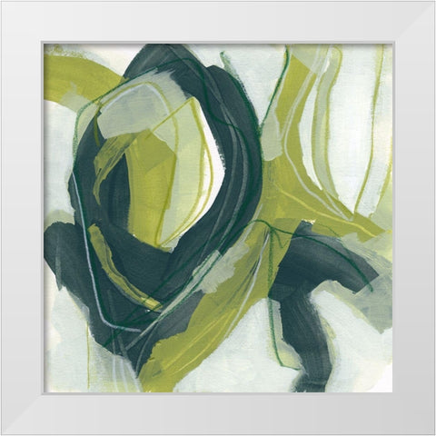 Verdigris Motion IV White Modern Wood Framed Art Print by Vess, June Erica