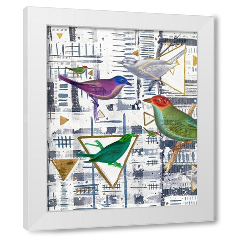 Bird Intersection I White Modern Wood Framed Art Print by Arbel, Lori