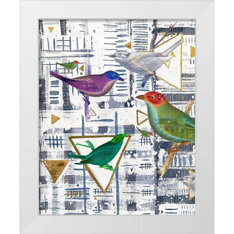 Bird Intersection I White Modern Wood Framed Art Print by Arbel, Lori