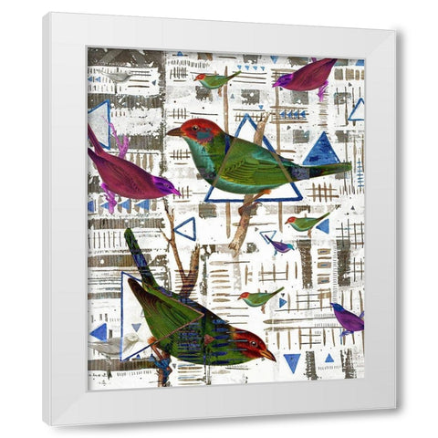 Bird Intersection II White Modern Wood Framed Art Print by Arbel, Lori