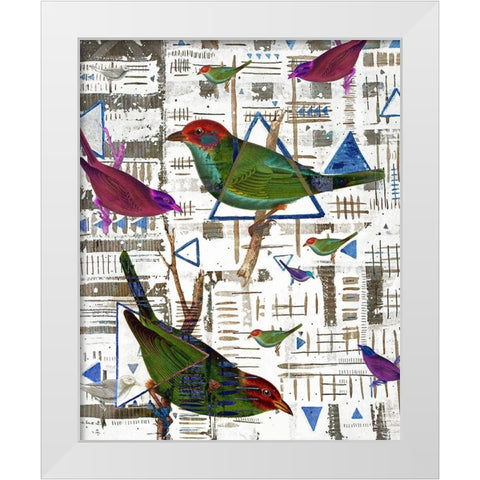 Bird Intersection II White Modern Wood Framed Art Print by Arbel, Lori