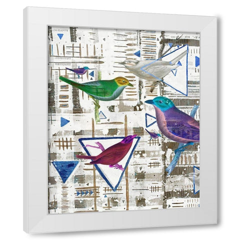 Bird Intersection III White Modern Wood Framed Art Print by Arbel, Lori