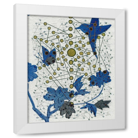 Chakra Web with Bird White Modern Wood Framed Art Print by Arbel, Lori