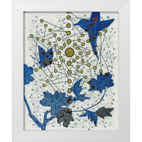Chakra Web with Bird White Modern Wood Framed Art Print by Arbel, Lori