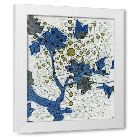 Chakra Web with Butterfly White Modern Wood Framed Art Print by Arbel, Lori