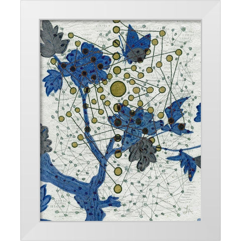 Chakra Web with Butterfly White Modern Wood Framed Art Print by Arbel, Lori