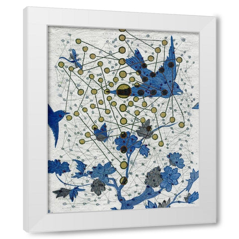 Chakra Web with Wings White Modern Wood Framed Art Print by Arbel, Lori