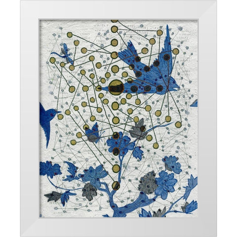 Chakra Web with Wings White Modern Wood Framed Art Print by Arbel, Lori