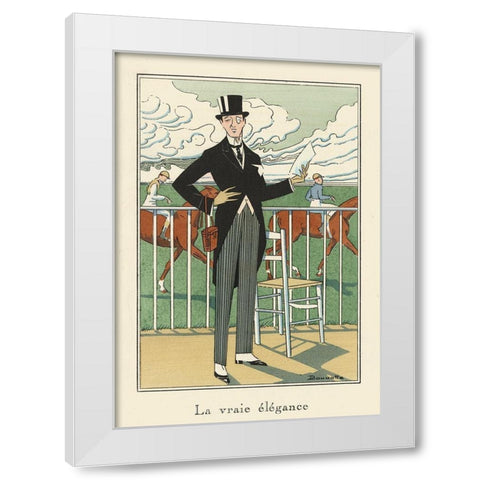 Mens Fashion I White Modern Wood Framed Art Print by DeNardo, Laura
