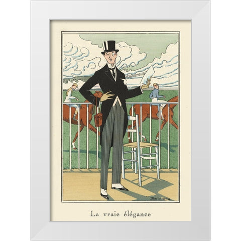 Mens Fashion I White Modern Wood Framed Art Print by DeNardo, Laura