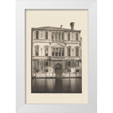 Vintage Views of Venice I White Modern Wood Framed Art Print by Ongania, Ferdinand