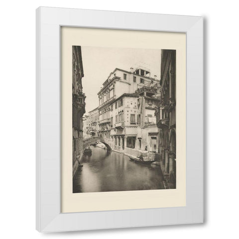 Vintage Views of Venice VI White Modern Wood Framed Art Print by Ongania, Ferdinand