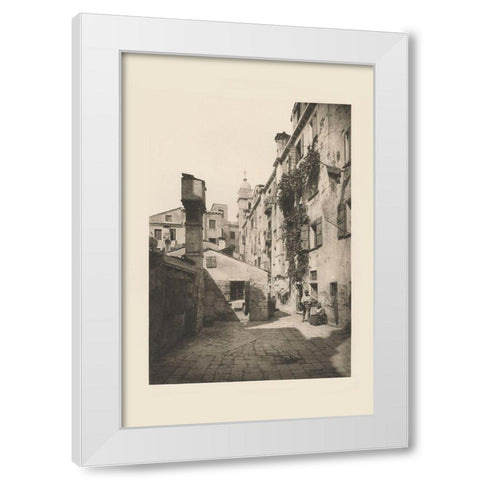 Vintage Views of Venice VIII White Modern Wood Framed Art Print by Ongania, Ferdinand