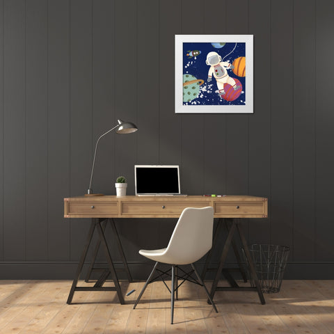 Future Space Explorer II White Modern Wood Framed Art Print by Moore, Regina