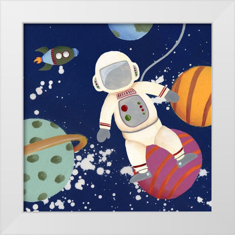 Future Space Explorer II White Modern Wood Framed Art Print by Moore, Regina
