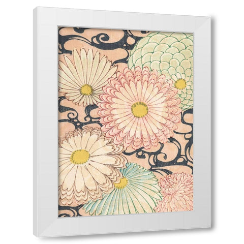 Japanese Graphic Design V White Modern Wood Framed Art Print by Furuya, Korin