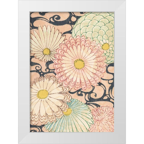 Japanese Graphic Design V White Modern Wood Framed Art Print by Furuya, Korin