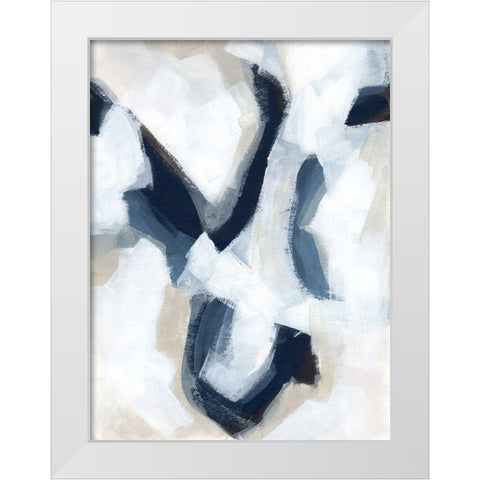 Indigo Imprint I White Modern Wood Framed Art Print by Vess, June Erica