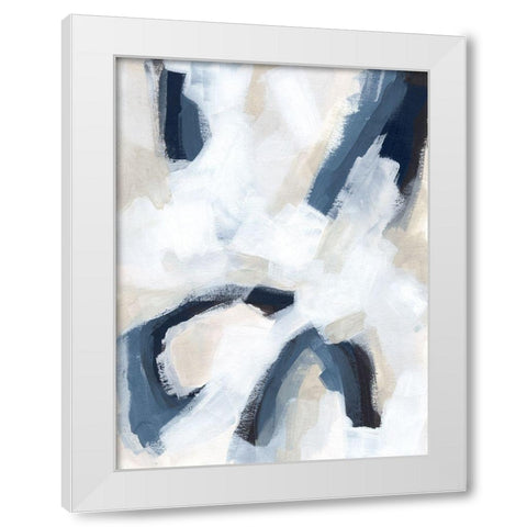 Indigo Imprint II White Modern Wood Framed Art Print by Vess, June Erica