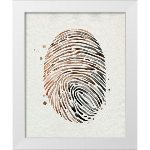 Finger Print I White Modern Wood Framed Art Print by Popp, Grace