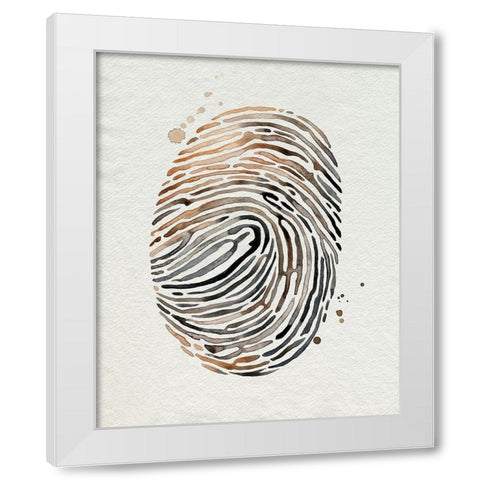 Finger Print II White Modern Wood Framed Art Print by Popp, Grace