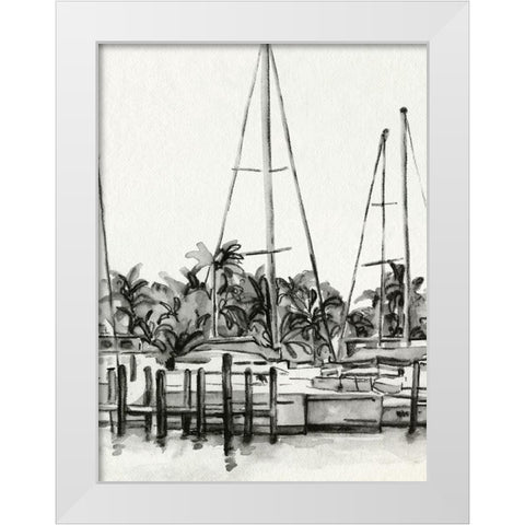 Neutral Tropics I White Modern Wood Framed Art Print by Caroline, Emma
