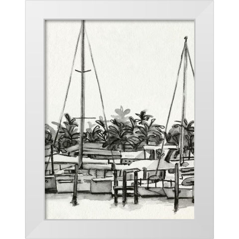Neutral Tropics II White Modern Wood Framed Art Print by Caroline, Emma