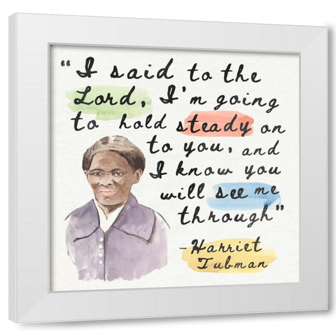 Harriet Tubman I White Modern Wood Framed Art Print by Warren, Annie