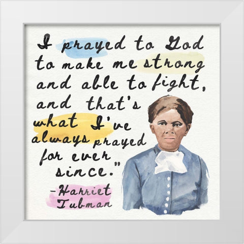 Harriet Tubman II White Modern Wood Framed Art Print by Warren, Annie