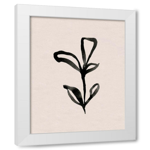 Autumn Gesture III White Modern Wood Framed Art Print by Caroline, Emma
