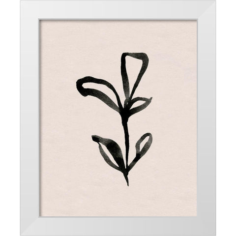 Autumn Gesture III White Modern Wood Framed Art Print by Caroline, Emma