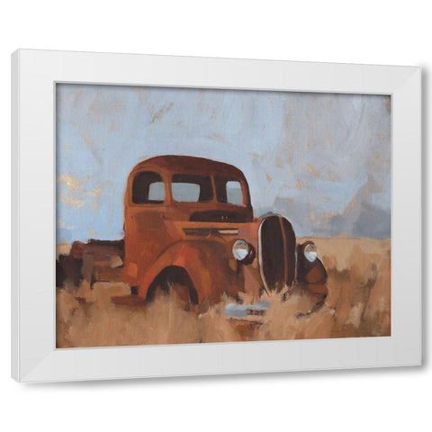 Farm Truck I White Modern Wood Framed Art Print by Green, Jacob
