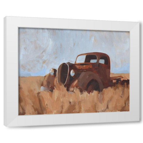 Farm Truck II White Modern Wood Framed Art Print by Green, Jacob